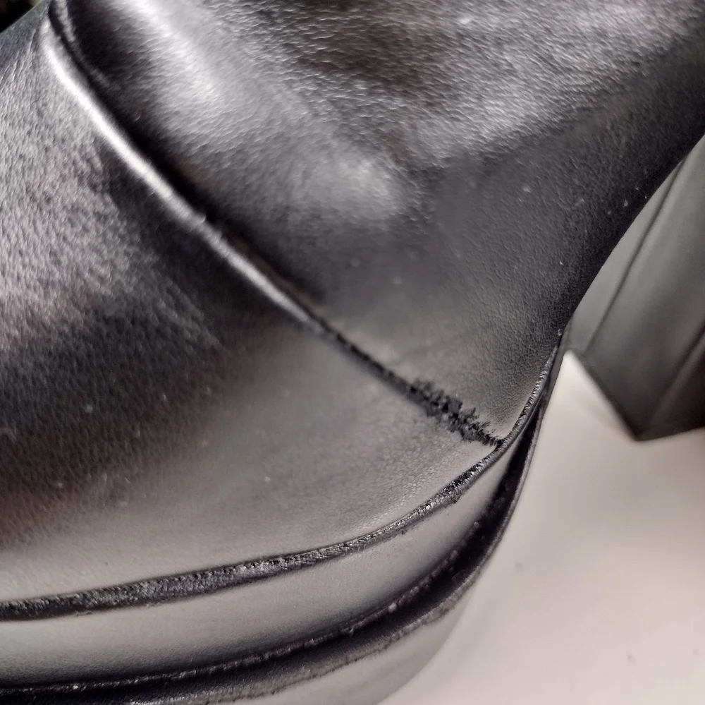 Boohoo Black Chunky High Platform Boots - Picture 11 of 15